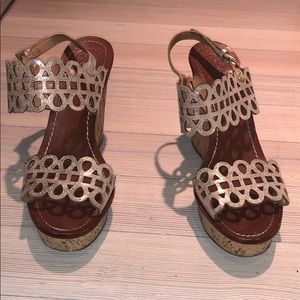 Tory Burch perforated wedges